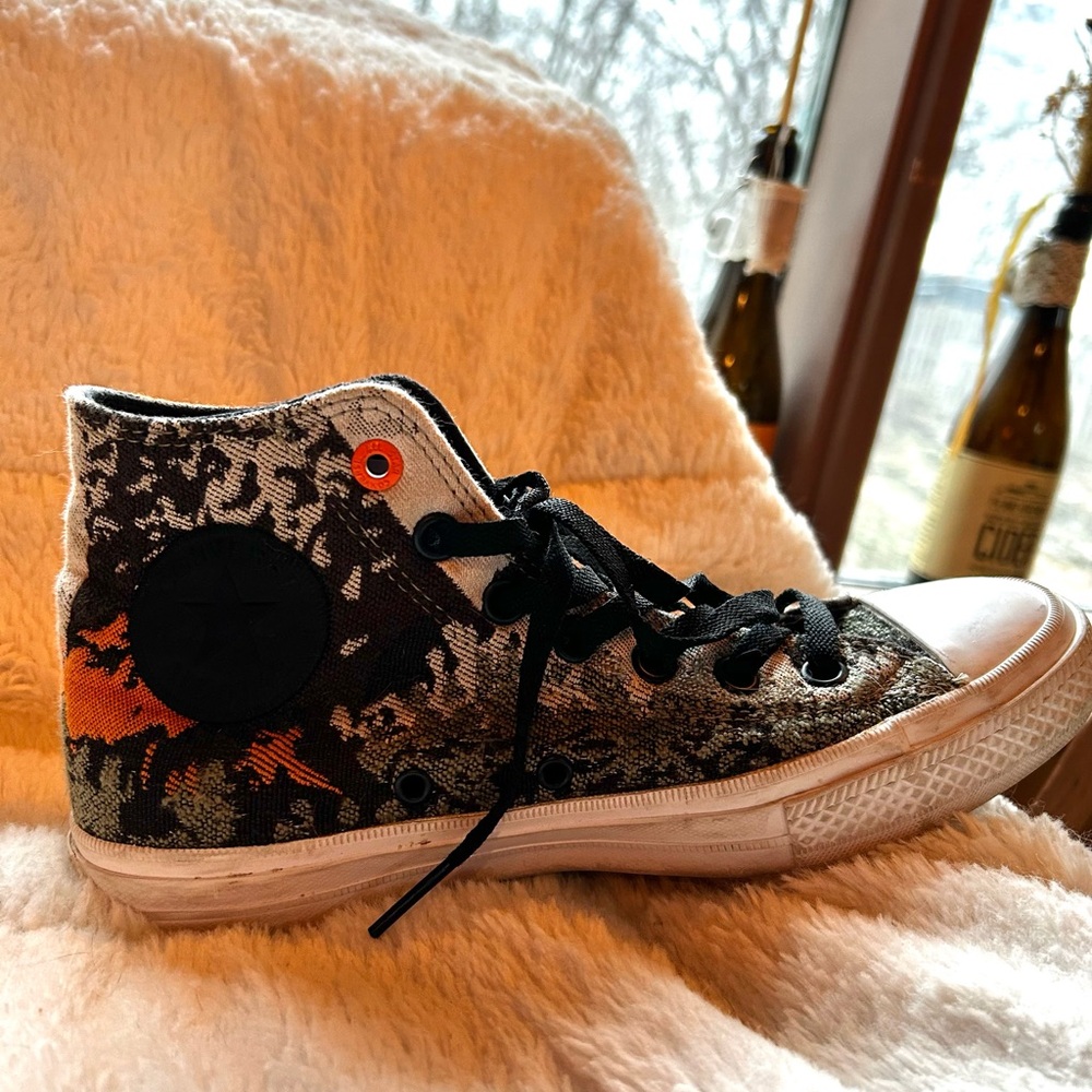 Converse Women's High-Top Sneakers - Black and Orange
